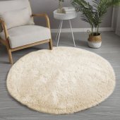 Round Shaggy 80x80cm CreamBeige