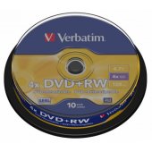 DVD+RW 4.7GB Matt Silver Cake Box 10