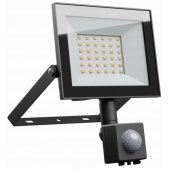 LED Floodlight Sensor 30W, 4000K, 230V Black