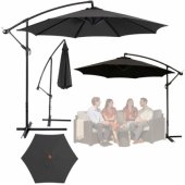 Side Garden Umbrella with Adjustable Tilt Cover 350 x 250cm Anthracite