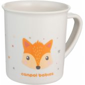 Plastic Cup with Handle for Children 170ml CUTE ANIMALS 4/ 413 Orange