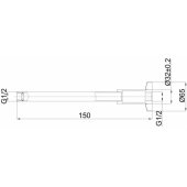 Shower outlet from the ceiling 150mm 12209