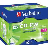 CD-RW 700MB 8-12x Jewel Case 10