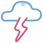 SNL71BL Style Neon Lights CLOUD WITH LIGHTNING Blue-Pin