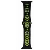 Sport Silicone Apple Watch 42/ 44/ 45/ 49mm Black/ Lime