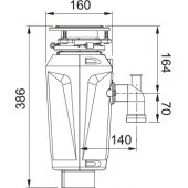 Food waste disposer SLIM 75 (3/ 4 HP), 134.0715.096