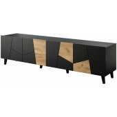 ETNA 200x42x52 Black Matt + Oak Craft