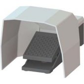Siemens single foot switch with cover grey metal 2Z 2R 1 step