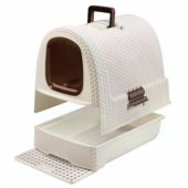 Cat Toilet with Lid 198849 Cream