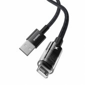Fast charging cable Gem USB A - Lightning 2.4A 1m Black