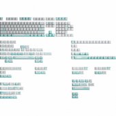 Firefly Keycap Set PBT (white/ turquoise)