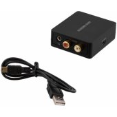 Audio Converter Toslink - 2xRCA/ 3.5mm black
