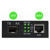 Media Converter Switch Ethernet 1x RJ45 1x SFP