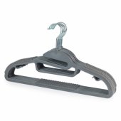 LA070598GRYFEU7 Grey Slimline Clothes Hangers - 8 Pac