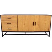 AMSTERDAM 160x40xH75cm Oak/ Black