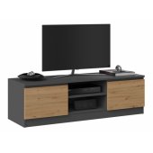 Topeshop Szafka RTV 120x40xH36 antracyt/ artisan