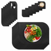 Felt fabric table mats (18pcs) Dark grey