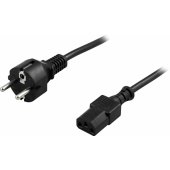 Power Cable CEE7/ 7 to IEC C13 1m Black