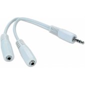 3.5mm Audio Splitter 10cm White