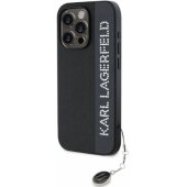 Saffiano Rhinestones and Charm iPhone 15 Pro Black