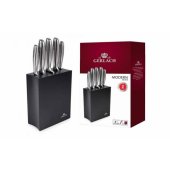 Gerlach Modern knife set in black block 5pcs.