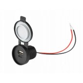_7937483 ŁADOWARKA SAMOCHODOWA DO ZABUDOWY USB-A+TYPE-C 3,1A IP67