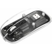 Transparent Rechargeable Wireless Mouse Clear/ Black