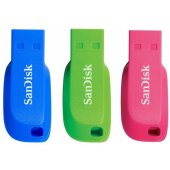 16GB Cruzer Blade USB 2.0 Blue, Green, Pink 3 pack