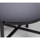 CANAAN table bench and 2 chairs black