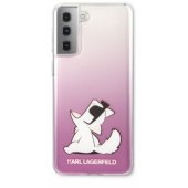 "KLHCS21MCFNRCPI PC/ TPU Choupette Eats Cover Galaxy S21 Plus" Pink