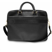 "Saffiano Vintage Script Computer Bag 15/ 16" Black" GUE001235-0