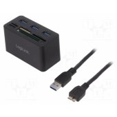 CR0042 USB 3.0 Hub with All-in-One Card Reader