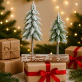 Christmas Tree Composition Decoration on a Trunk Covered with Snow 34