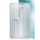 Simple 800x800 mm h=2050 r=550 White/ Transparent