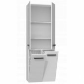 Topeshop Szafka łazienkowa Nel Dd 2K kosz 60cm bieł połysk