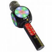 LED 360 karaoke mikrofons ar Bluetooth skaļruni | 5W Black
