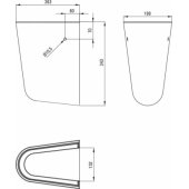 Deante Semi-pedestal for Jasmin washbasin
