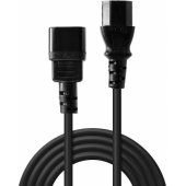 C14 to C13 Mains Extension Cable 1m Black