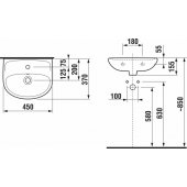 Lyra Plus 450x370 mm White