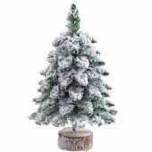 Decorative Artificial Christmas Tree on a Trunk Covered with Snow 60 x