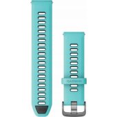 22mm Quick Release Silicone Strap Aqua/ Black