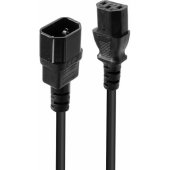 C14 to C13 Mains Extension Cable 1m Black