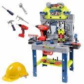 Handyman®s Table 2-in-1 Suitcase Tool Set Screwdriver Helmet 133 pcs.