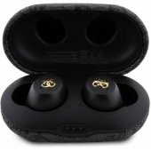True Wireless 4G PU Metal Logo Black