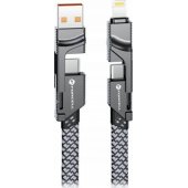 F-ENERGY C241 4in1 USB-C/ USB-A USB-C/ Lightining 60W 1m Chrome