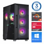 Ryzen 5 5500 32GB 1TB SSD M.2 NVME RX580 8GB WIN11 Black