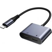 Adapter SY-L02 Lightning / 2xLightning black