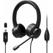 901605 headphones/ headset Wired Head-band USB Type-A Black
