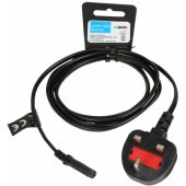 Euro 2-PIN Power Cable Audio-RTV VDE 3x0.75 mm 1.8 m UK Plug