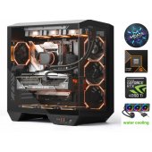 HydroX Ryzen 5 9600X 64GB 4TB SSD 1TB HDD RTX 4060Ti Win11 Black